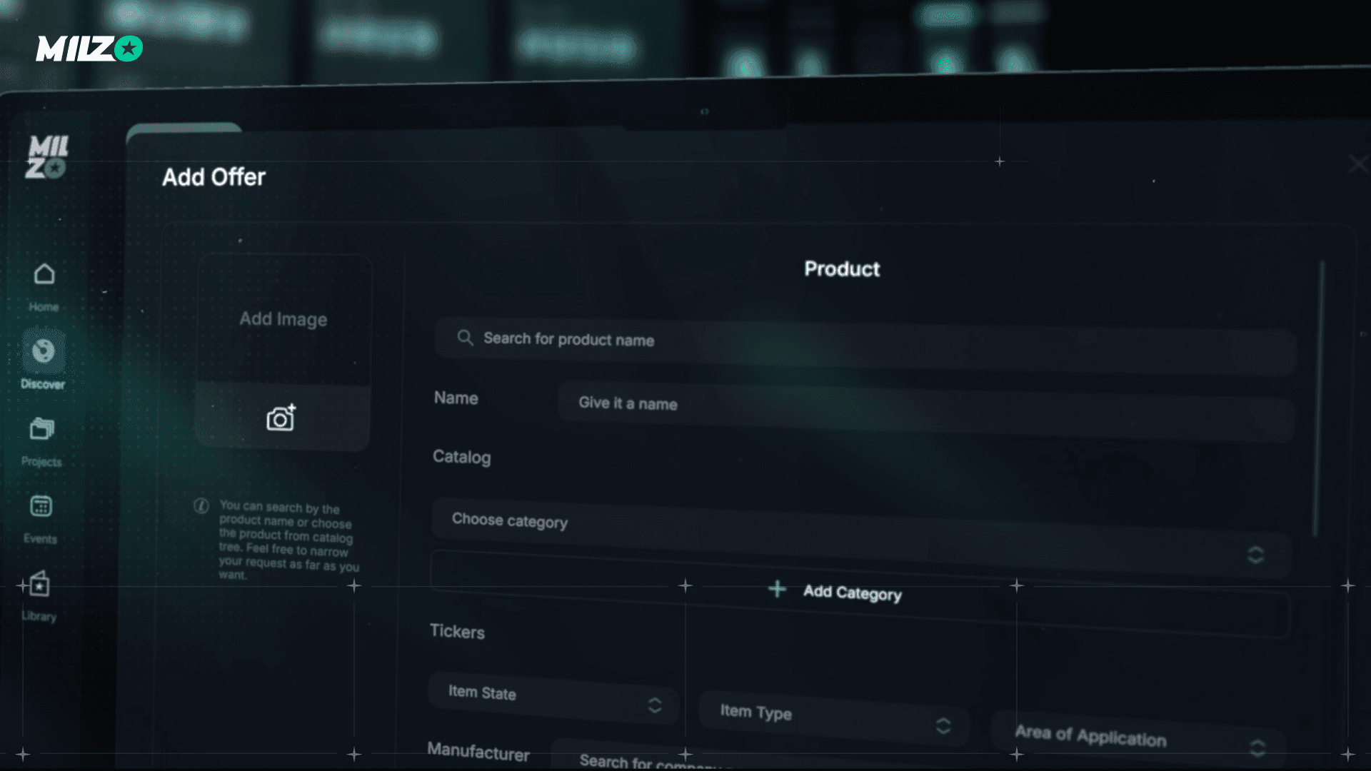 How to create new request on Milzo platform