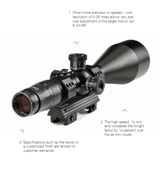 6 – 24 x 72 Long range