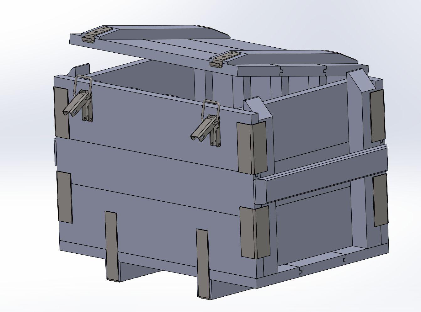 Wooden box for ant-tank mine