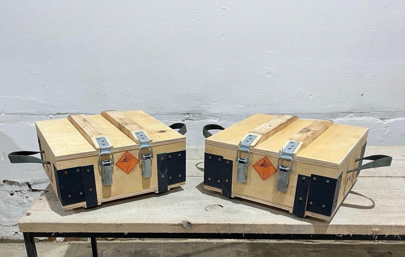 Plywood box for kamikage drone ammunition